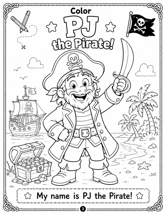 PJ the Pirate's Big Book of Pirate Fun – Coloring Pages, Mazes, Puzzles & Activities for Kids