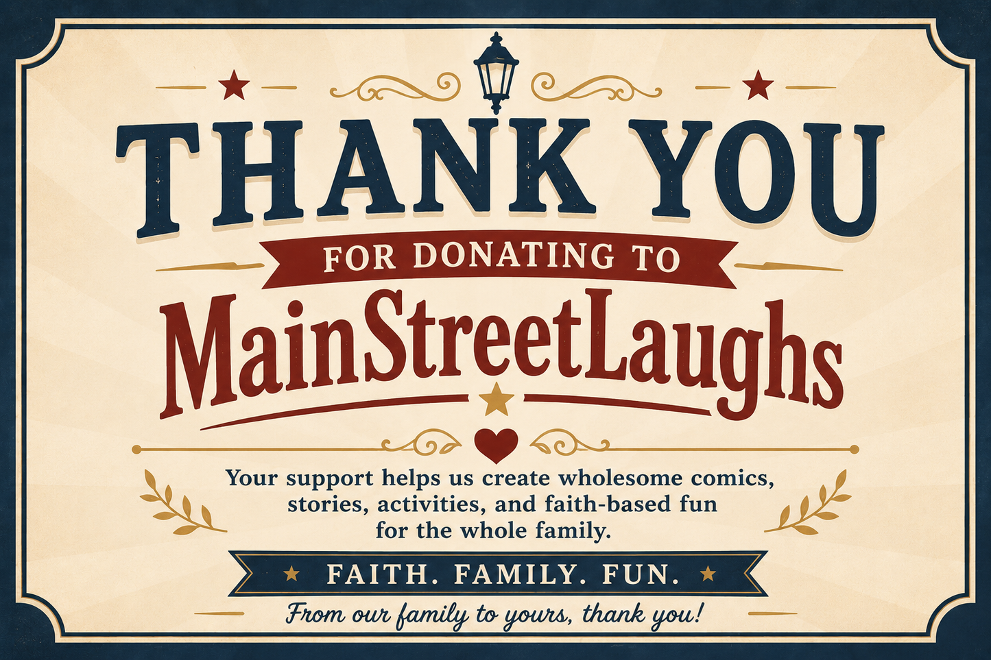 Support MainStreetLaughs – Help Keep Family-Friendly Faith-Based Fun Alive