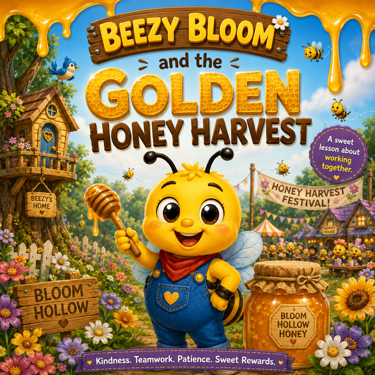 Beezy Bloom and the GoBeezy Bloom™ and the Golden Honey Harvest – A Heartwarming Children's Story About Teamwork, Kindness & Communitylden Honey Harvest