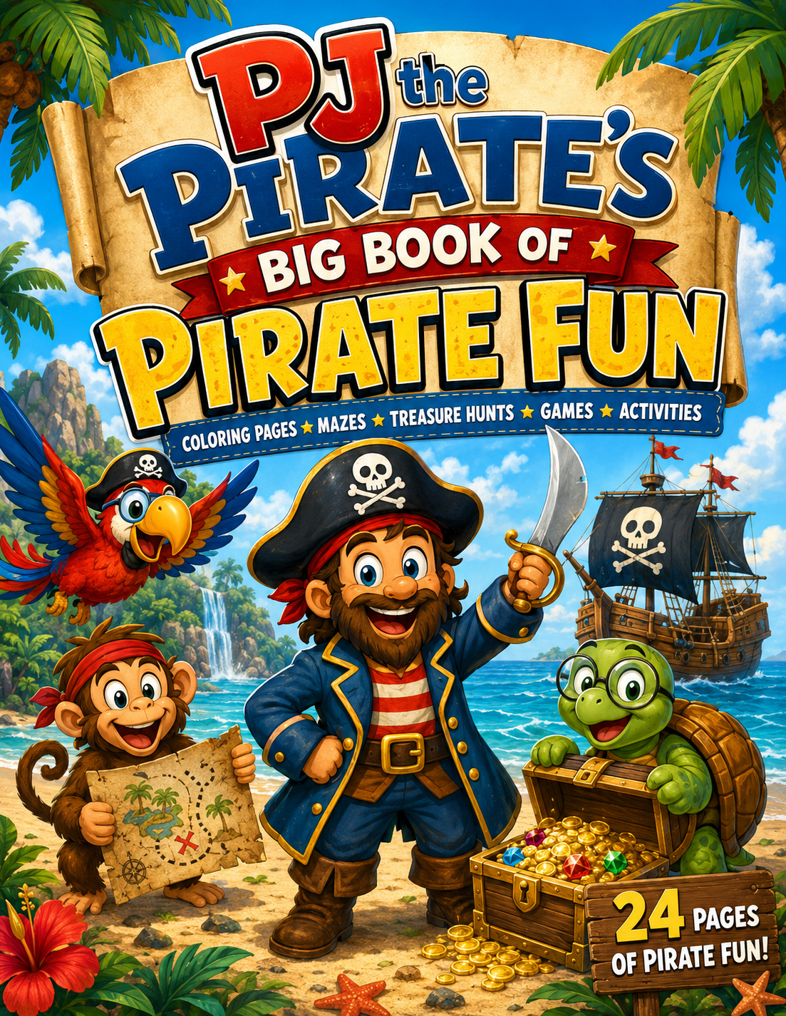 PJ the Pirate's Big Book of Pirate Fun – Coloring Pages, Mazes, Puzzles & Activities for Kids