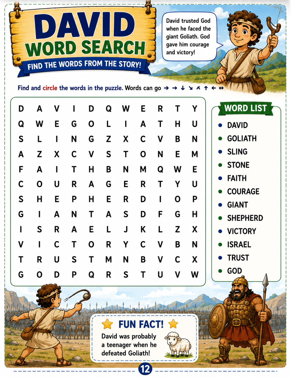 Bible Adventure Activity Book Volume 1 | Christian Activity Book PDF for Kids Ages 5–12