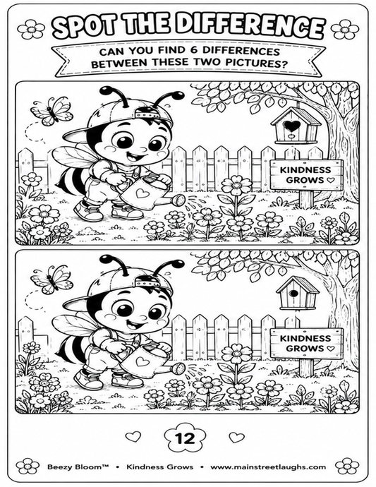 Beezy Bloom™ Activity Book Volume 1 – Coloring Pages, Mazes, Puzzles & Kindness Activities for Kids