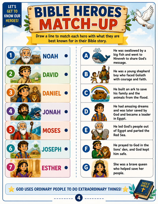 Bible Adventure Activity Book Volume 1 | Christian Activity Book PDF for Kids Ages 5–12